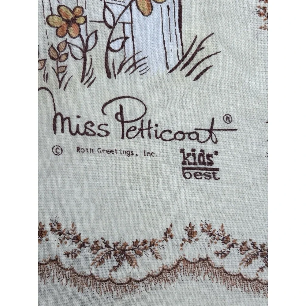 VTG 70's Miss Petticoat Prairie Sunbonnet Core Button Up Pillow Sham